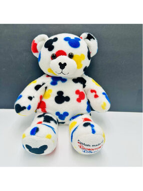 Build A Bear Downtown Disney Exclusive Mickey Ears Bear Plush Disneyland 17” BAB
